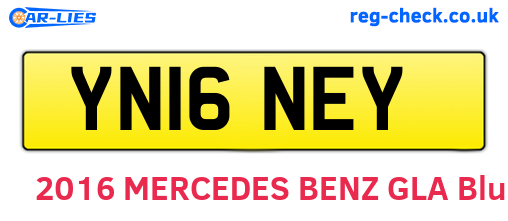 YN16NEY are the vehicle registration plates.