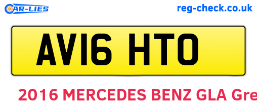 AV16HTO are the vehicle registration plates.