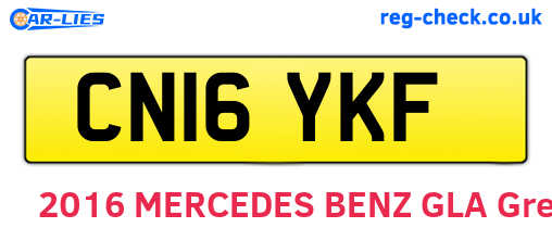 CN16YKF are the vehicle registration plates.