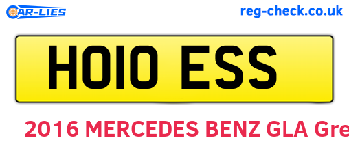 HO10ESS are the vehicle registration plates.
