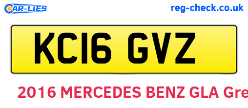 KC16GVZ are the vehicle registration plates.