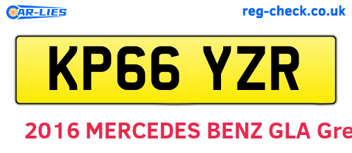 KP66YZR are the vehicle registration plates.