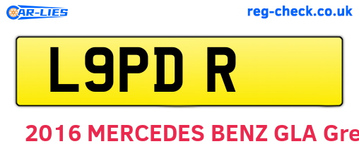 L9PDR are the vehicle registration plates.