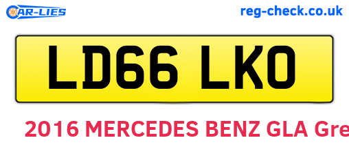LD66LKO are the vehicle registration plates.