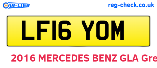 LF16YOM are the vehicle registration plates.