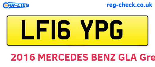 LF16YPG are the vehicle registration plates.