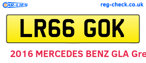 LR66GOK are the vehicle registration plates.