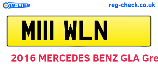 M111WLN are the vehicle registration plates.