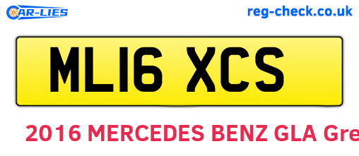 ML16XCS are the vehicle registration plates.