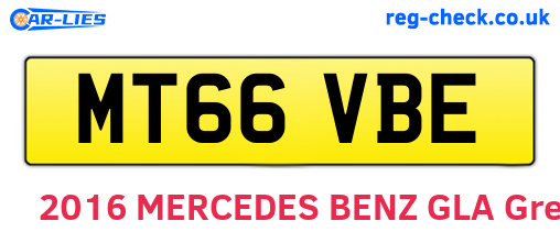 MT66VBE are the vehicle registration plates.