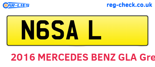N6SAL are the vehicle registration plates.