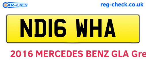 ND16WHA are the vehicle registration plates.