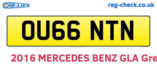 OU66NTN are the vehicle registration plates.