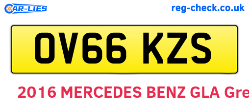 OV66KZS are the vehicle registration plates.