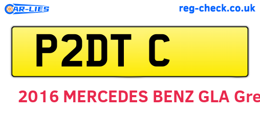 P2DTC are the vehicle registration plates.