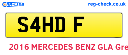 S4HDF are the vehicle registration plates.