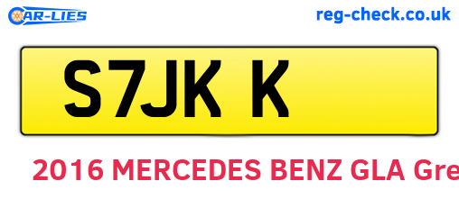S7JKK are the vehicle registration plates.
