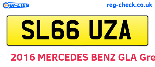 SL66UZA are the vehicle registration plates.