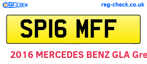 SP16MFF are the vehicle registration plates.