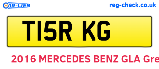 T15RKG are the vehicle registration plates.