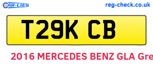 T29KCB are the vehicle registration plates.