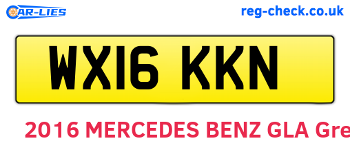 WX16KKN are the vehicle registration plates.