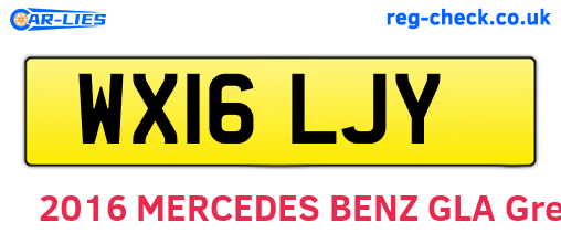 WX16LJY are the vehicle registration plates.