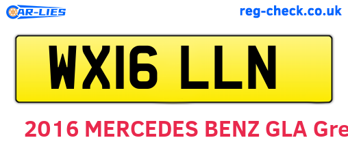 WX16LLN are the vehicle registration plates.