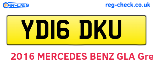 YD16DKU are the vehicle registration plates.