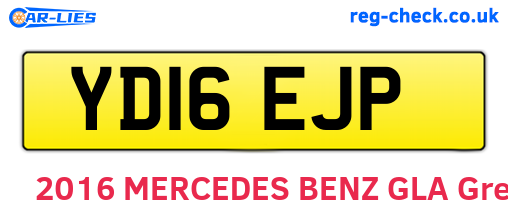 YD16EJP are the vehicle registration plates.
