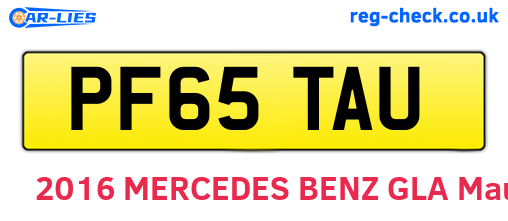 PF65TAU are the vehicle registration plates.
