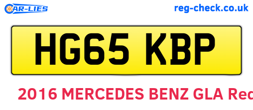 HG65KBP are the vehicle registration plates.
