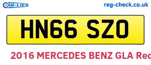 HN66SZO are the vehicle registration plates.