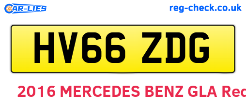 HV66ZDG are the vehicle registration plates.