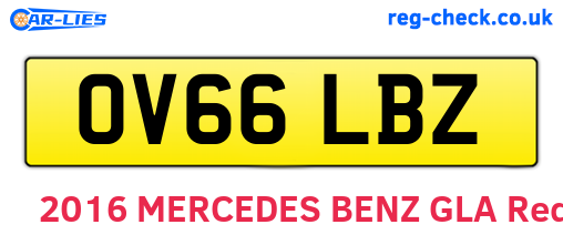 OV66LBZ are the vehicle registration plates.