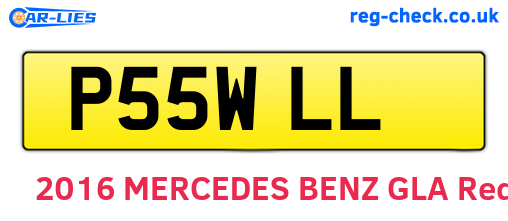 P55WLL are the vehicle registration plates.