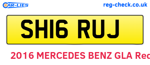 SH16RUJ are the vehicle registration plates.