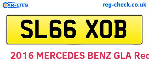 SL66XOB are the vehicle registration plates.