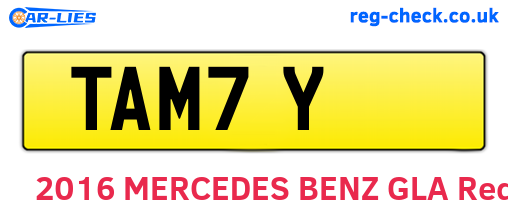 TAM7Y are the vehicle registration plates.