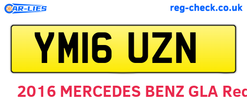 YM16UZN are the vehicle registration plates.