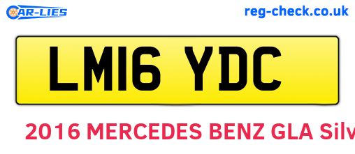 LM16YDC are the vehicle registration plates.