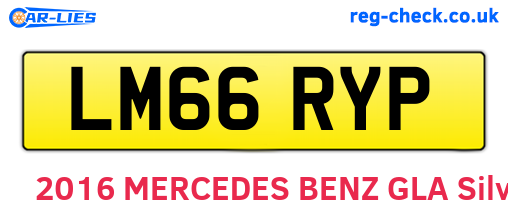 LM66RYP are the vehicle registration plates.
