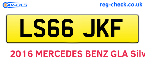 LS66JKF are the vehicle registration plates.