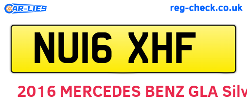 NU16XHF are the vehicle registration plates.