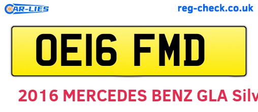 OE16FMD are the vehicle registration plates.