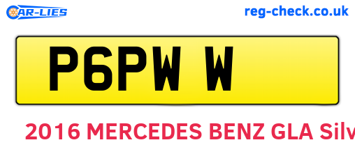 P6PWW are the vehicle registration plates.