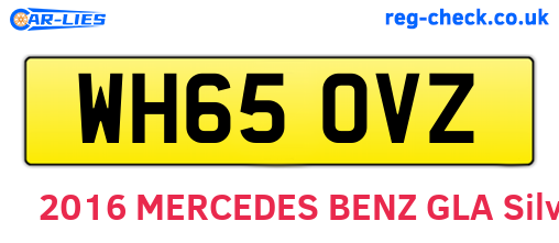 WH65OVZ are the vehicle registration plates.