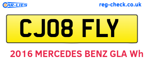 CJ08FLY are the vehicle registration plates.