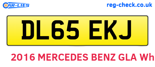 DL65EKJ are the vehicle registration plates.