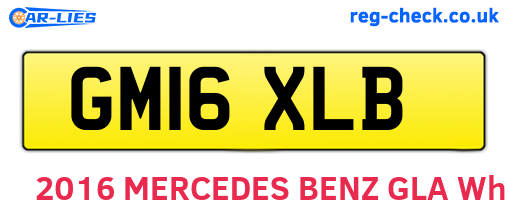 GM16XLB are the vehicle registration plates.